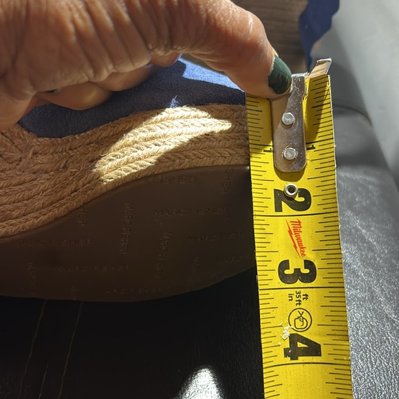 Beautiful Light blue Suede Ankle Strap Espadrille Wedge size 8-1/2 medium - Picture 8 of 10